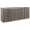 Gossi magazie de pubele cvadrupla, gri, 274x80x117 cm, poliratan