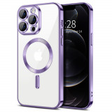 Cumpara ieftin Husa pentru iPhone 12 Pro, Techsuit Luxury Crystal MagSafe, Light Purple