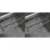 VidaXL Rigolă liniară duș, 2 buc, 530 x 140 mm, oțel inoxidabil