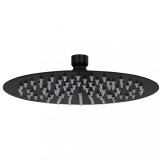 VidaXL Cap de duș tip ploaie rotund, negru, 20 cm, oțel inoxidabil