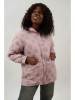 Geaca Dama Matlasata Subtire Asimetrica Gineea Roz CHANGE OFF Buzunare Oversize Toamna S-M (M-L) L-XL