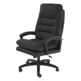 Scaun directorial HM Harbor, piele ecologica, inaltime reglabila, mecanism de balansare, perne duble, 120 kg, negru