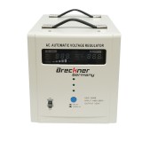 Stabilizator automat de tensiune 10000VA cu releu monofazat, 2 prize schuko 230V, afisaj LCD Breckner Germany