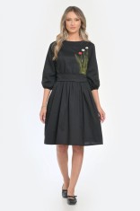 Rochie Medie Dama V294, Pictata manual, model floral - S foto
