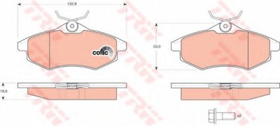 Set placute frana,frana disc CITROEN C2 (JM) (2003 - 2016) TRW GDB1495 foto