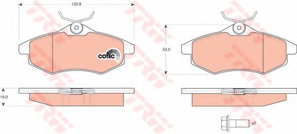 Set placute frana,frana disc CITROEN C2 (JM) (2003 - 2016) TRW GDB1495