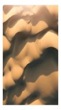 Tablou Canvas, "Umbrele dunei &icirc;n amurgul nisipurilor", Valuri, Dune, Lumină, Umbre, Sărutări, Pustiu, Peisaj, Aur, Singurătate, Eternitate, 26 x 39 cm