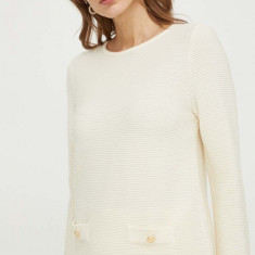 Luisa Spagnoli pulover de lana femei, culoarea bej