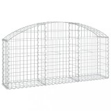 Cumpara ieftin Cos gabion arcuit, 150x30x60/80 cm, fier galvanizat