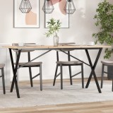 vidaXL Picioare masă de sufragerie X-Frame 140x60x73 cm Oţel 357911