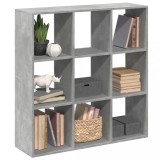 VidaXL Bibliotecă/separator cameră gri beton 102x29x103,5 cm lemn