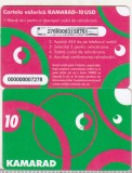 Bnk card Romania - Connex - reincarcare 10 $ Kamarad 1 - RO-CON-REF-0030B