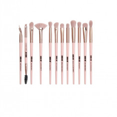 Set 12 pensule MyStyle , pentru Make-up Profesional, Rose