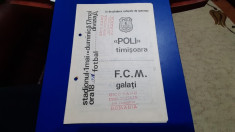 program Poli Timisoara - FCM Galati foto