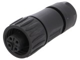 Conector Circular 4-PIN Mamă cu Șurub pe Cablu