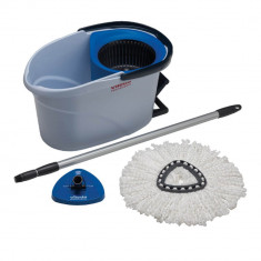 Galeata Mop cu Storcator VILEDA Ultra Spin Starter Kit, Mov Pal/Albastru, Galeata Curatenie, Galeata pentru Mop, Galeti cu Storcator si Mop, Galeata p