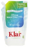 Detergent lichid KLAR Eco Sensitive, 1.5L, pentru rufe colorate, concentrat, testat dermatologic, parfum proaspat
