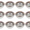 Set boluri, 12 piese, 250 ml, Portelan, Alb
