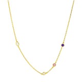 Colier din argint cu zirconii colorate