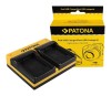 Patona Dual incarcator pentru Panasonic DMW-BCK7 Lumix DMC78FXW DMC-78FXW DMCFH2 DMC-FH2 inkl. Micro-USB