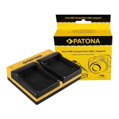 Patona Dual incarcator pentru Panasonic DMW-BCK7 Lumix DMC78FXW DMC-78FXW DMCFH2 DMC-FH2 inkl. Micro-USB