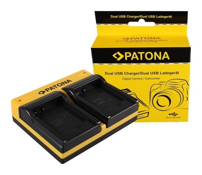 Patona Dual incarcator pentru Panasonic DMW-BCK7 Lumix DMC78FXW DMC-78FXW DMCFH2 DMC-FH2 inkl. Micro-USB foto