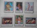 Romania-Picturi-serie completa-nestampilate