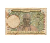 Africa Occidentala Franceza 1941 - 5 franci, circulat
