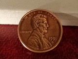 One 1 cent 1991 D USA SUA , stare UNC [MS64+ RB/Red] = poze. Discount conform descriere [10 - 20 %. Vezi descrierea.]., America de Nord
