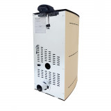 Pachet complet pentru incalzire Semineu soba pe peleti cu tiraj fortat Fornello Stela 10 KW, include ventilator aer cald, aprindere electrica, telecom