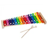 Instrument muzical Xilofon pentru copii cu 15 tonuri si doua octave muzicale, Oem