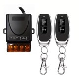 Releu cu Telecomandă 12V&ndash;60V 30A &ndash; Comutator 12v 24V cu 2 Telecomenzi RF 433MHz