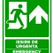 Semn pentru iesire cu directie in sus emergency exit