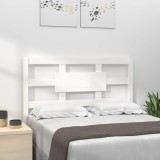 VidaXL Tăblie de pat, alb, 95,5x4x100 cm, lemn masiv de pin