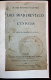 LES QUATRE DERNIERS CHAPITRES DES LOIS FONDAMENTALES DE L&#039;UNIVERS par LE PRINCE GRIGORI STOURSZA - PARIS, 1891