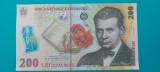 Bancnotă 200 Lei 2022 Lucian Blaga UNC-Serie RADAR ( din fișic)
