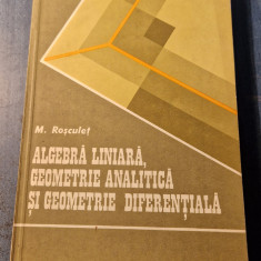 Algebra liniara geometrie analitica si geometrie diferentiala M. Rosculet