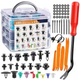 Set 725 clipsuri si scule demontat HAWIRE pentru interior auto, Radio, fete de usa, panou de bord, Universal pentru toate masinile, Trusa completa pro