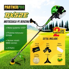 Motocoasa pe benzina PARTNER PRO DX52E 5.5 CP , 2T , 9000 rpm Innovative ReliableTools