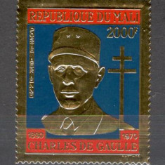 Mali.1971 Posta aeriana:Moartea presedintelui De Gaulle-FOLIE AURITA DM.83