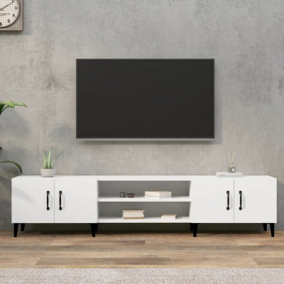 vidaXL Comodă TV, alb, 180x31,5x40 cm, lemn prelucrat foto