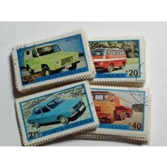 Romania 1975 - Autovehicule romanesti, 100 buc. stampilate(4 val.dif.)