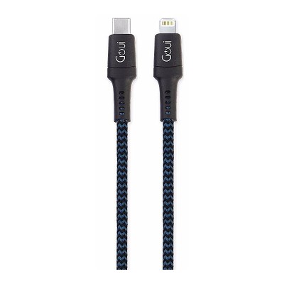 Cablu Date si Incarcare USB Type-C la Lightning Goui Tough, 2 m, Bleumarin - Negru G-TOUGHC942M-DB foto