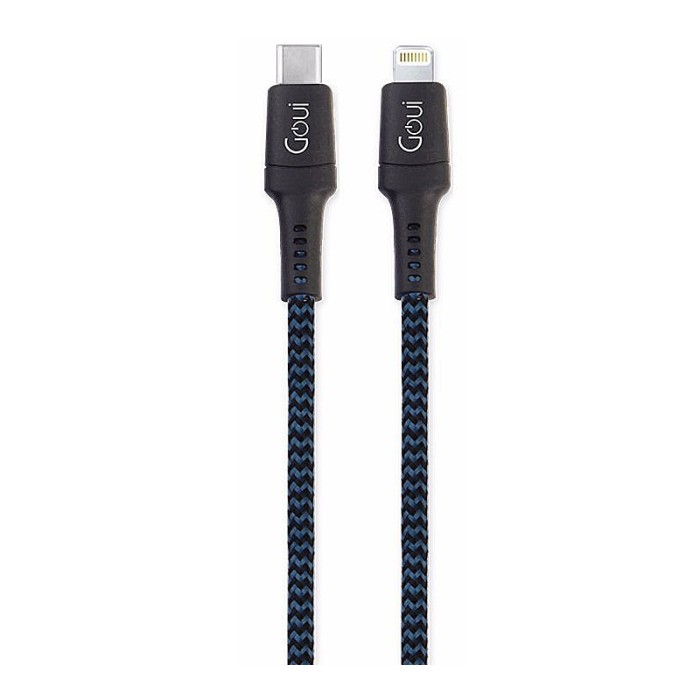 Cablu Date si Incarcare USB Type-C la Lightning Goui Tough, 2 m, Bleumarin - Negru G-TOUGHC942M-DB