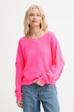 American Vintage pulover din amestec de l&acirc;nă PULL ML COL BATEAU culoarea roz, light, DAM225