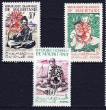 DB1 Mauritania 1962 Supratipar Anul Refugiatilor 3 v. MNH, Nestampilat