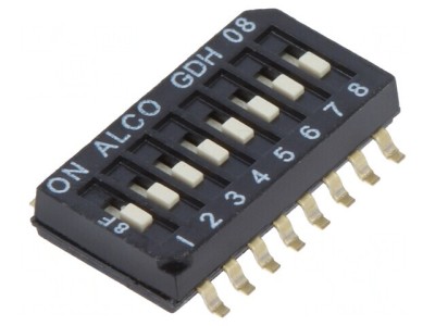 Comutator DIP-SWITCH SMT 2 Poz ON-OFF 24VDC foto