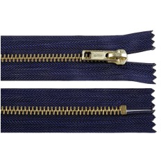 Fermoar metalic nedetasabil Crisalida, lungime 20 cm, Bleumarin
