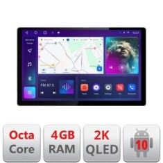 Navigatie Ford Focus C-max S-max Galaxy Mondeo unitati ovale Qled 2K Octa Core 4+64 LTE 4G DSP Wifi 5Ghz android auto carplay radio gps internet kit-f