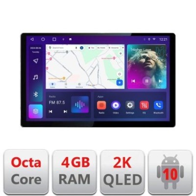 Navigatie Ford Focus C-max S-max Galaxy Mondeo unitati ovale Qled 2K Octa Core 4+64 LTE 4G DSP Wifi 5Ghz android auto carplay radio gps internet kit-f foto